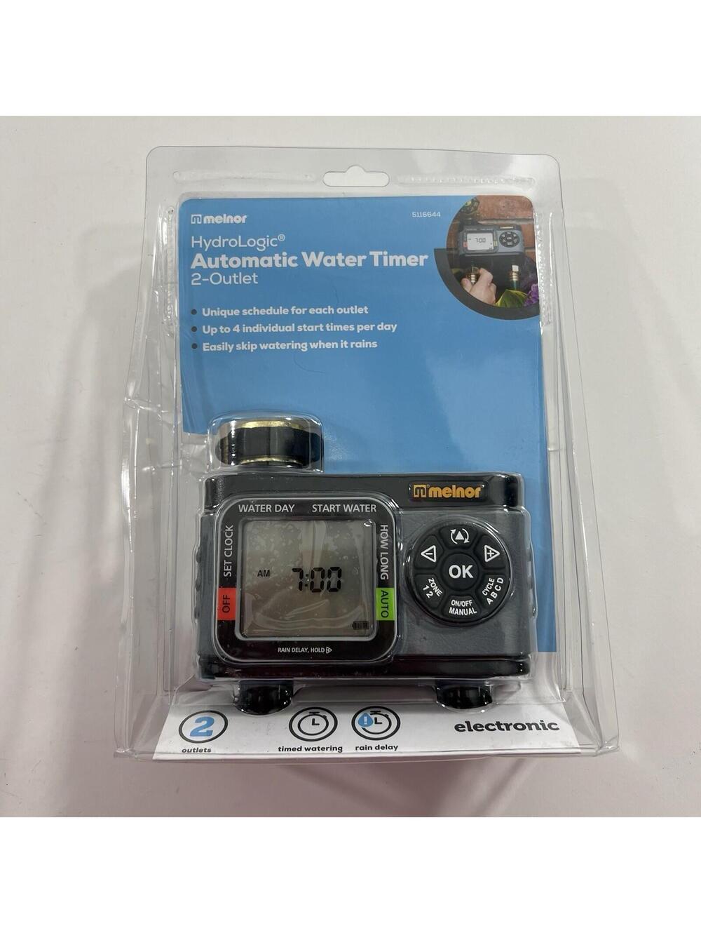 Melnor HydroLogic Digital Electronic Automatic Water Timer 2-Outlet - 5116644